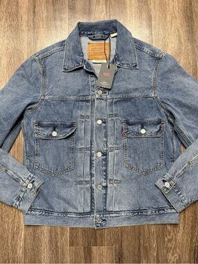 Levi's Premium Type II Two 2  Selvedge Denim Trucker Jacket Indigo Size Medium